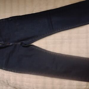 Levi's blue denim jeans with orange stitching